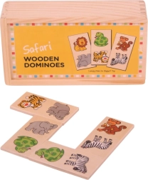 Bigjigs Toys Drevené domino Safari