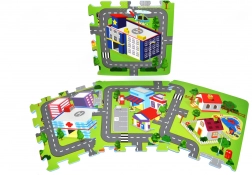 Mäkké penové bloky – mesto, 9 ks (32 × 32 cm)