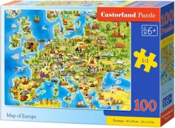 Puzzle skladačka Mapa Európy 100 dielikov