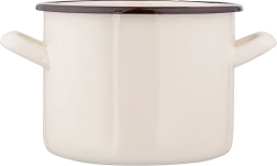 Smaltovaný hrniec Silesia 2,2 l, 16 cm, krémový