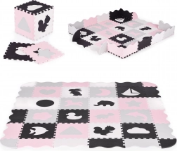 Penená podložka s ohrádkou puzzle suchý bazén 36 prvkov ECOTOYS