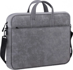 Sivá taška na notebook 15,6″ z eko kože