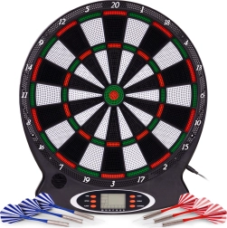 Elektronický terč na šípky s LCD, 38 cm, 18 hier, set so 6 šípkami