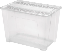 Plastový úložný box s vekom HEIDRUN TexBox 70 l