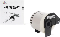 Kontinuálna páska pre tlačiarne Brother čierna tlač na bielom podklade 62 mm x 30,48 m