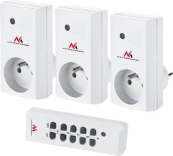 Súprava vnútorných zásuviek s diaľkovým ovládaním MACLEAN ENERGY – 3 ks, programovateľné