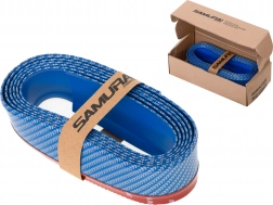 Univerzálny gumový spojler na nárazník s karbónovým vzorom 2,5 m – Modrá