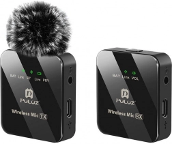 Bezdrôtový klopový mikrofón Puluz 1 TX + 1 RX