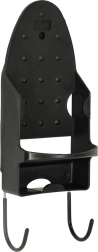 Nástenný držiak na žehličku a dosku, odolný voči vysokej teplote, čierny