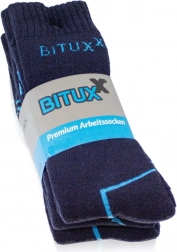Pracovné a športové dlhé ponožky BITUXX, tmavomodré, 12 párov