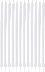 Dlhé biele sviečky na tortu 14,5 cm, 12 ks