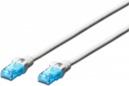 Patch kábel RJ45-RJ45 kat. 5e U/UTP 0,25m biely