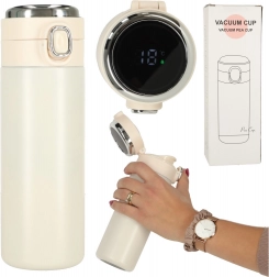 Termohrnček s náustkom LED 420 ml béžový