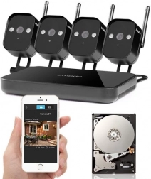 Zmodo 720p Wi‑Fi kamerový systém s mini NVR a 1TB diskom (4 kamery)
