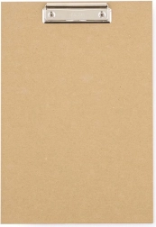 písacia podložka A4 kraft nature s kovovým klipom