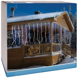 Vonkajšia svetelná závesná ľadová záclona 220 LED 2 m