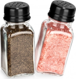 Sklenená soľnička a korenička 80 ml, sada 2 ks