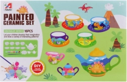 Maľovací čajový set s dinosaurami