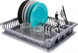 Sivý odkvapkávač na riad 46 × 37 × 8,5 cm