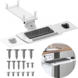 Držiak na klávesnicu pod stôl biely