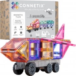 Connetix Pastel Transport Pack magnetické stavebnice 50 dielov