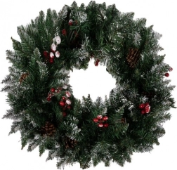 Dekoratívny vianočný veniec zasnežený Ruhhy