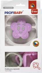 Súprava hrkálok – reťaz a hviezdička/kytička, farebné