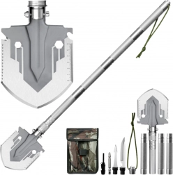 Skladacia vojenská lopatka 16v1 s nožom a kresadlom