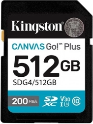 SD karta 512 GB Kingston Canvas Go Plus 200/160 MB/s C10 U3 V30