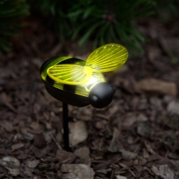 Solárna zápichová lampa včielka s bielou LED