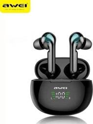 Bezdrôtové slúchadlá Bluetooth 5.0 TWS AWEI T15P čierna