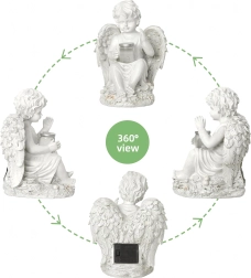 Solárna anjelská figúrka s LED svetlom 18 cm