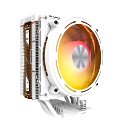 Aktívny chladič procesora DarkFlash E400 biely s LED displejom a ARGB