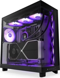 NZXT H6 Flow RGB skriňa s panoramatickým sklom – čierna