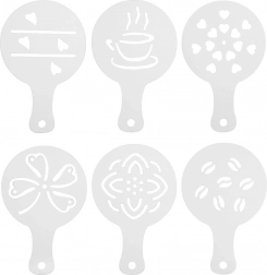 Sada šablón na kávu a dezerty, 6 ks