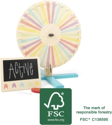 drevené koleso šťastia so školskou tabuľou SMALL FOOT Active