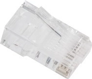 Lanberg sieťový konektor RJ45 kat. 6 UTP, priechodzí (8P8C)