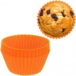 Silikónové formičky na muffiny oranžové 5,5 cm, sada 6 ks
