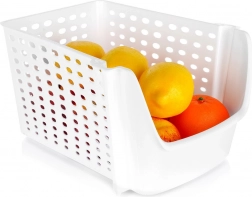 Biely perforovaný kôš na ovocie a zeleninu 29 × 21 × 16 cm