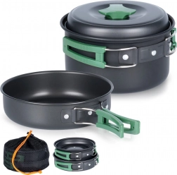 Hliníková turistická sada riadu 2-dielna 500/900 ml