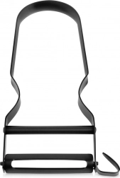 Škrabka na zeleninu a ovocie z nehrdzavejúcej ocele, čierna, 11,5 cm