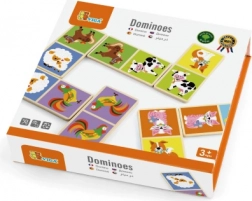 Viga Drevené domino Farma 28 kusov Montessori