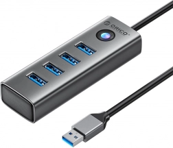 Rozbočovač USB ORICO 4× USB 3.0, sivý