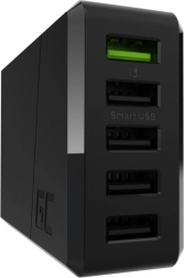 Sieťová nabíjačka GREENCELL ChargeSource 5, 52 W, 5× USB s rýchlym nabíjaním