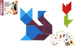 Drevená mozaika trojuholníky