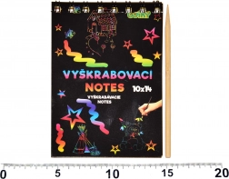 Škrabací blok s farebným podkladom