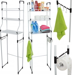 Kúpeľňová polička s organizérom a tromi policami