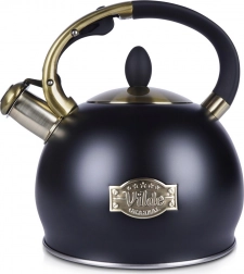 čierna nehrdzavejúca kanvica s píšťalkou 3 l