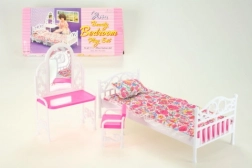 Glorie posteľ a toaletný stolík pre bábiky