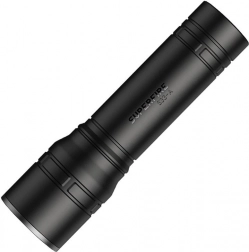 vreckové svietidlo Superfire s USB nabíjaním a 4 režimami, čierna